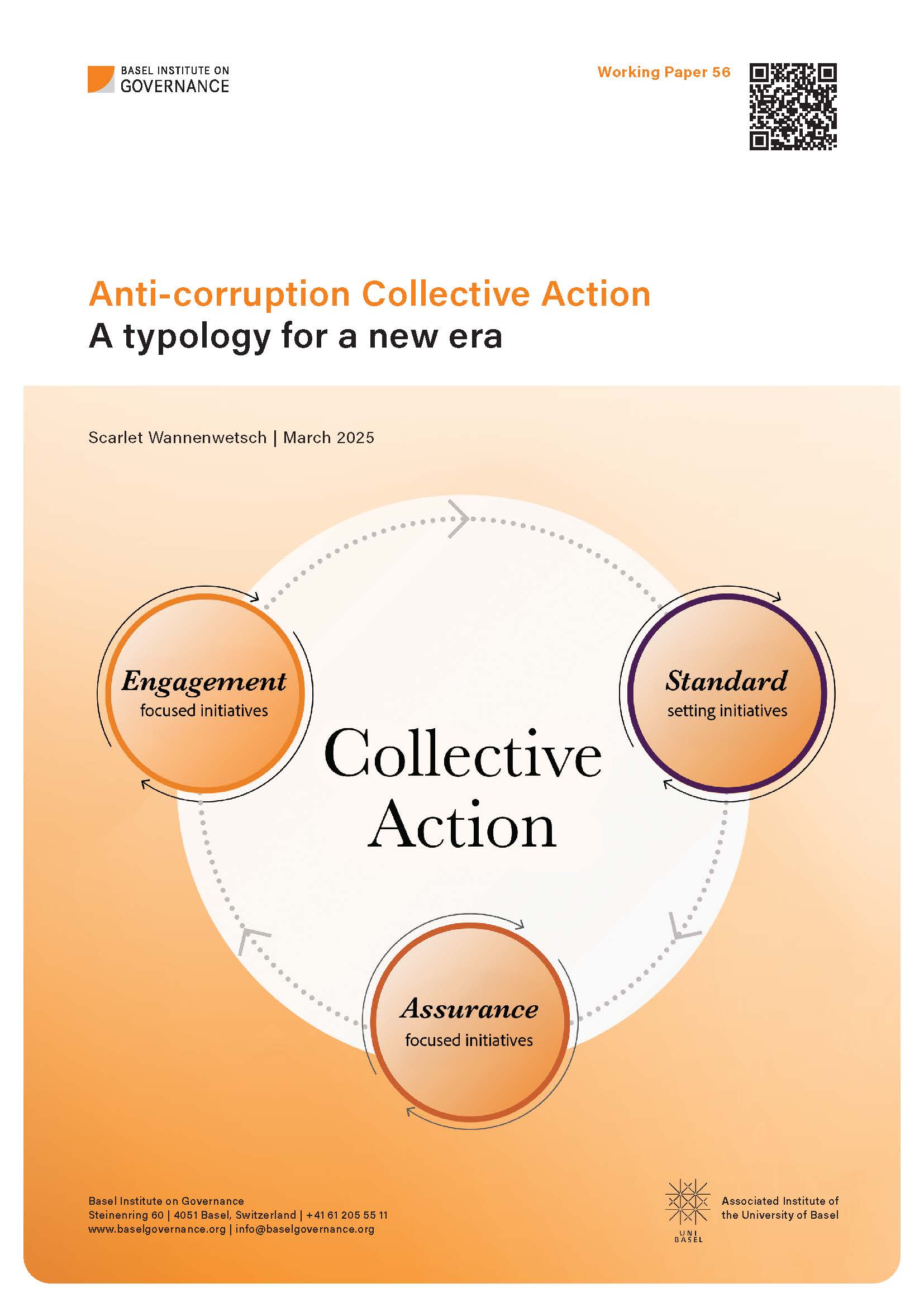 Cover page of Working Paper 56, showing a visualisation of the Collective Action typology